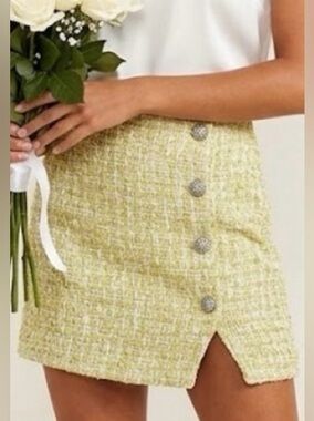 New House of Harlow 1960 Tweed mini skirt Sz S-P